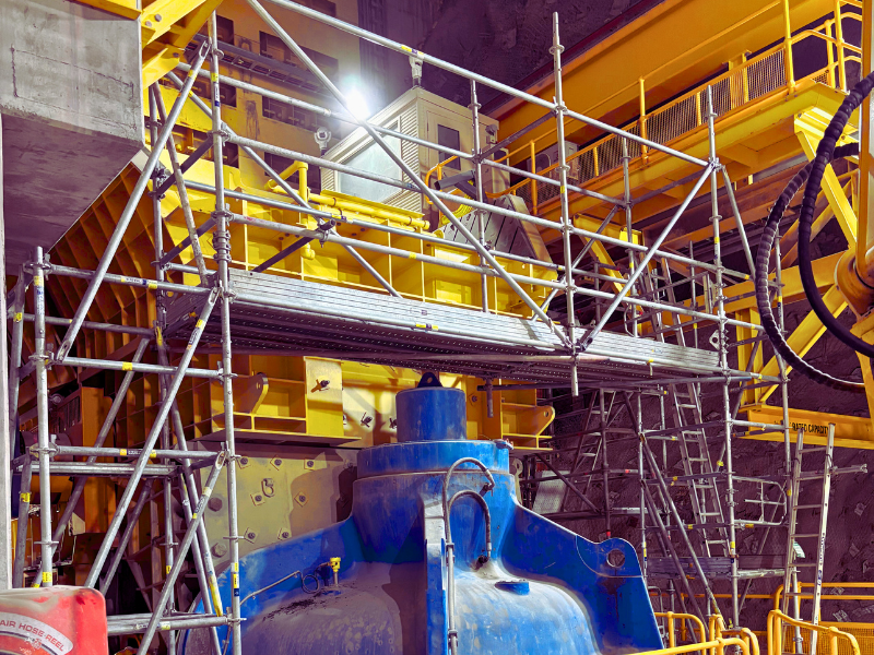underground scaffolding at our east coast operations